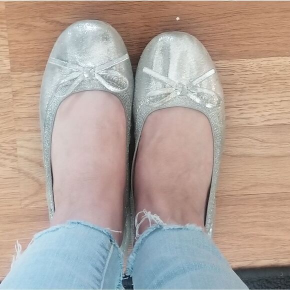 Women's silver flats /Loafers pre-owned - Picture 10 of 13